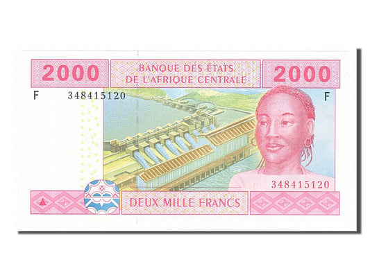 bankovka, 
  
  štáty strednej Afriky, 
  
  2000 frankov