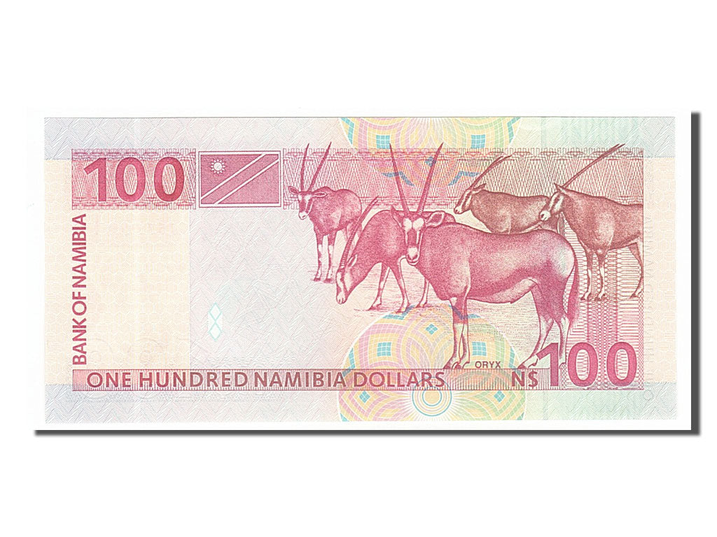 bankovka, 
  
  Namíbia, 
  
  100 namíbijských dolárov