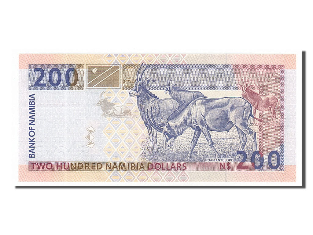 bankovka, 
  
  Namíbia, 
  
  200 namíbijských dolárov