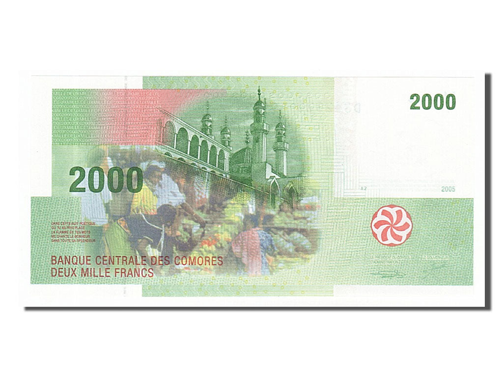 bankovka, 
  
  Komory, 
  
  2000 frankov