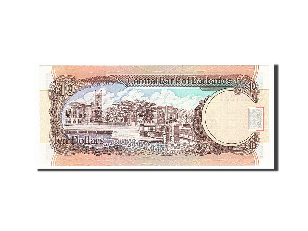 bankovka, 
  
  Barbados, 
  
  10 dolárov