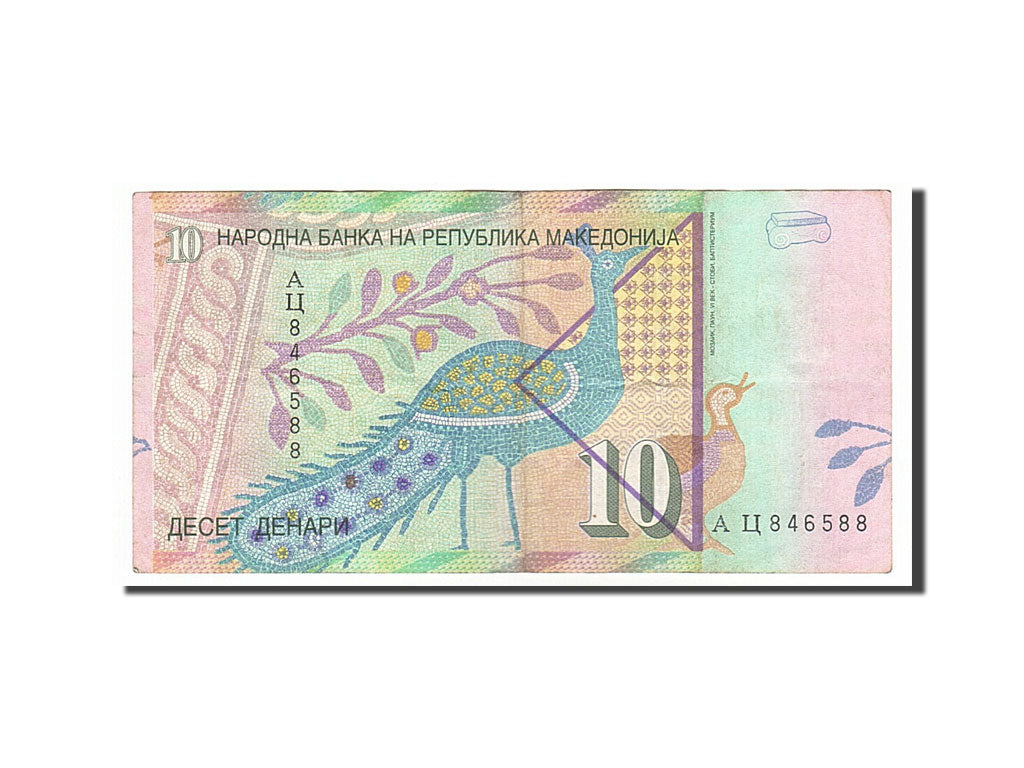 bankovka, 
  
  Macedónsko, 
  
  10 denárov