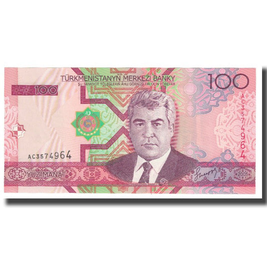 bankovka, 
  
  Turkmanistan, 
  
  100 Manat