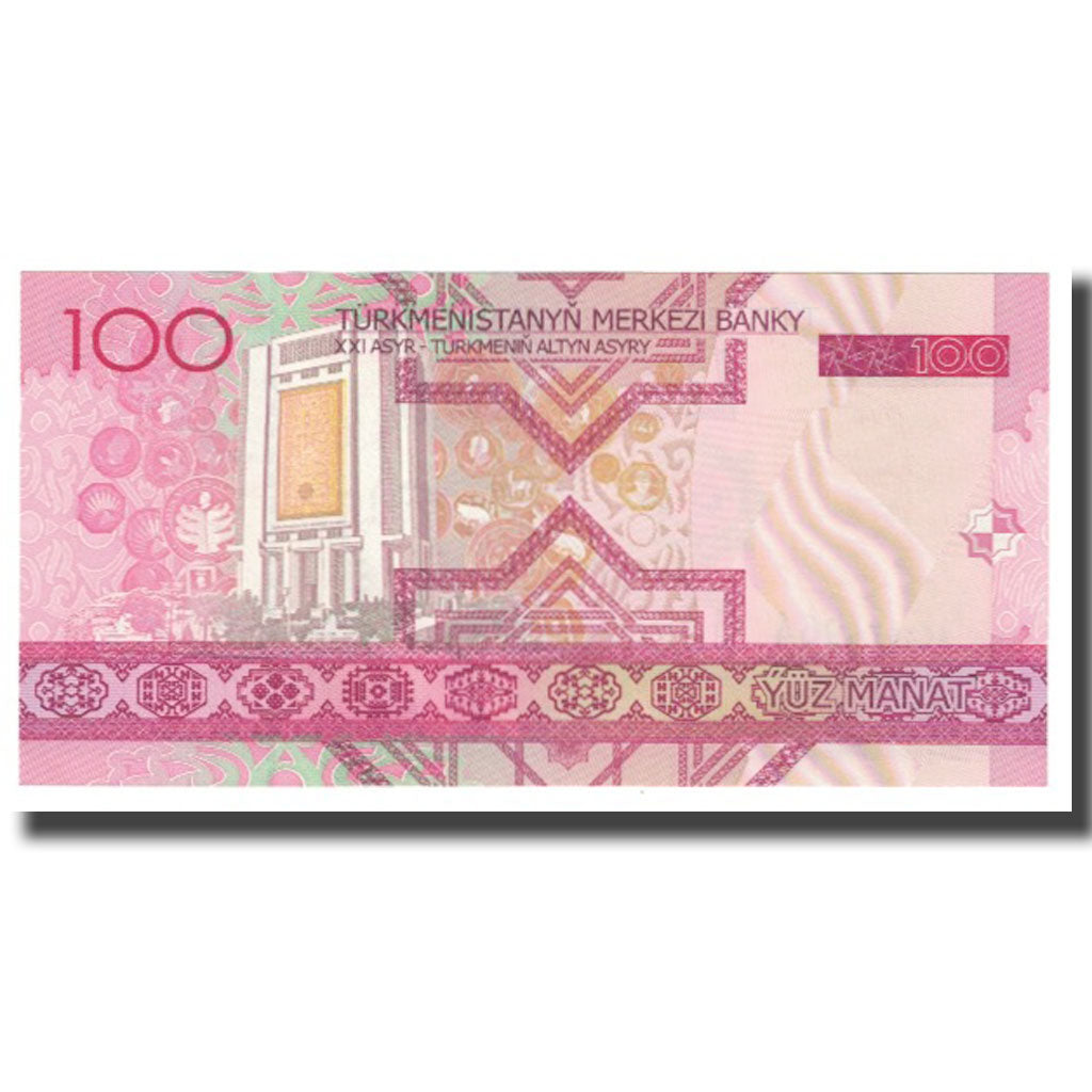 bankovka, 
  
  Turkmanistan, 
  
  100 Manat