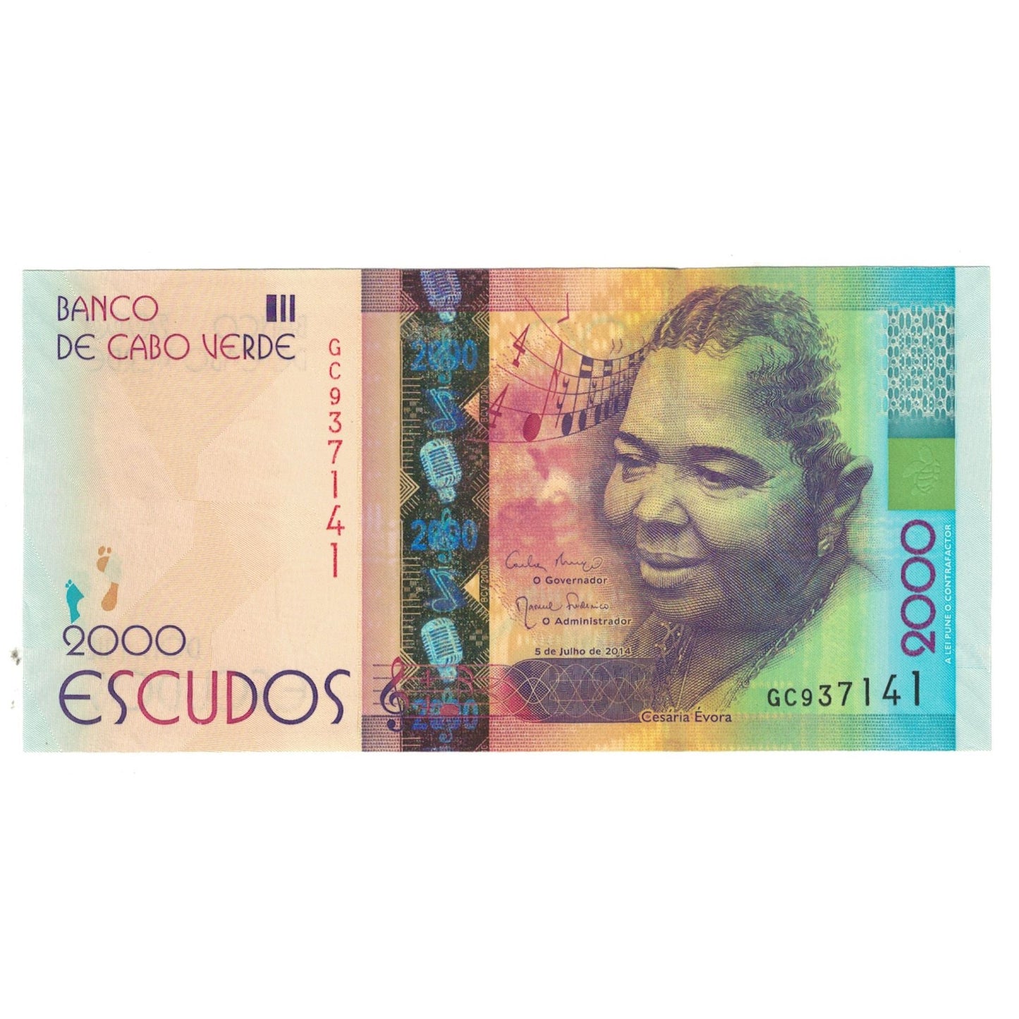 bankovka, 
  
  Kapverdy, 
  
  2000 Escudos