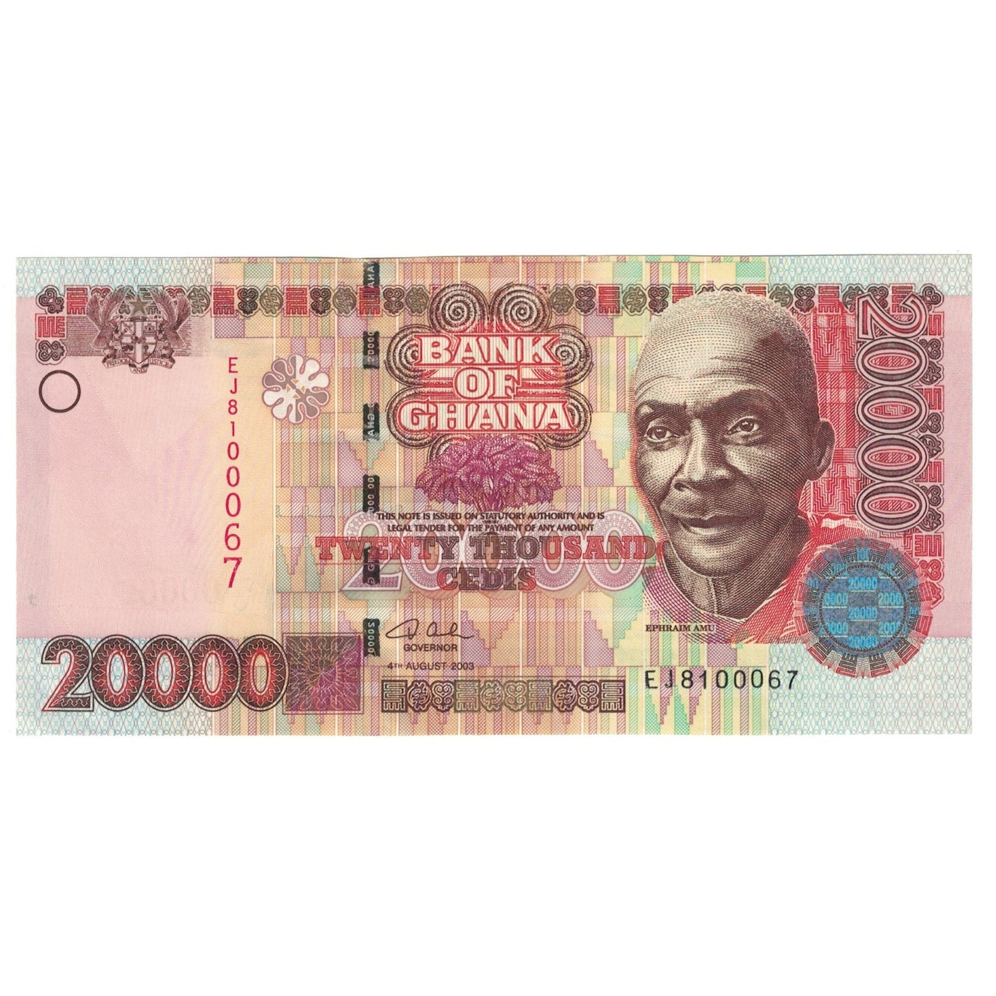 bankovka, 
  
  Ghana, 
  
  20