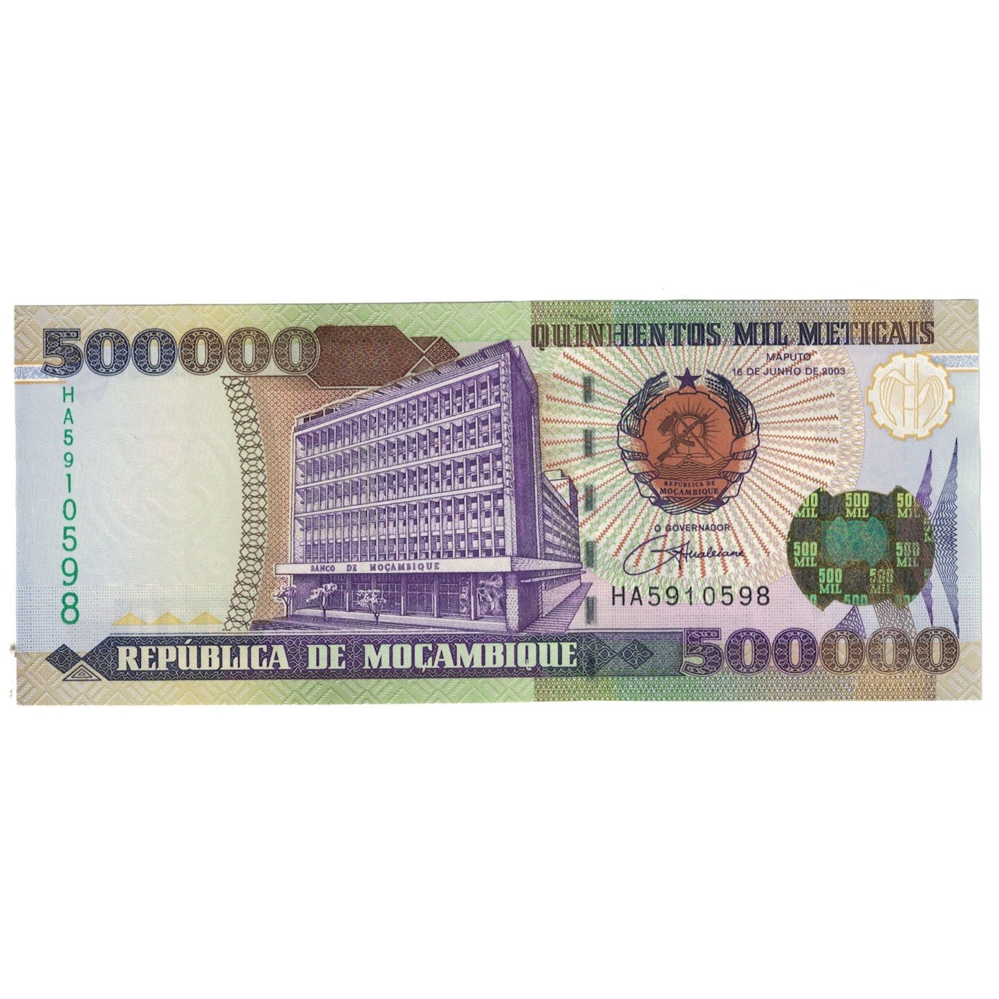 bankovka, 
  
  Mozambik, 
  
  500