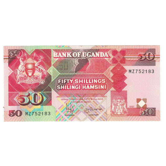 bankovka, 
  
  Uganda, 
  
  50 šilingov