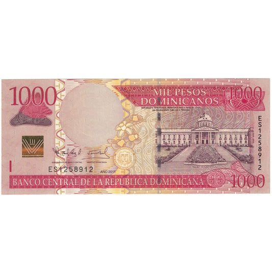 bankovka, 
  
  Dominikánska republika, 
  
  1000 dominikánovských pesos