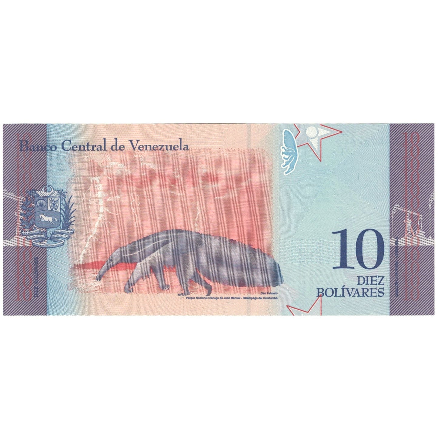 bankovka, 
  
  Venezuela, 
  
  10 Bolívarov