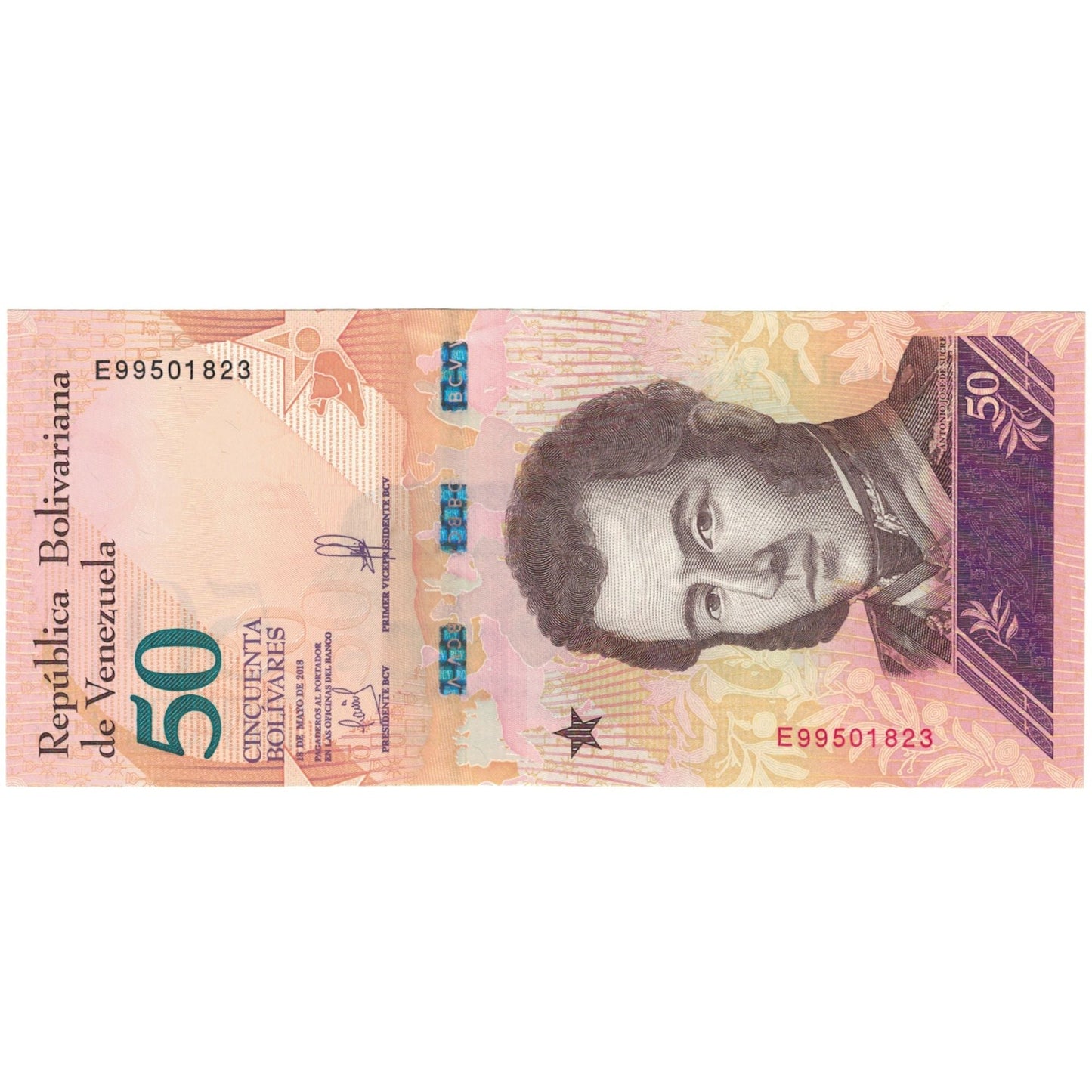 bankovka, 
  
  Venezuela, 
  
  50 Bolivarov