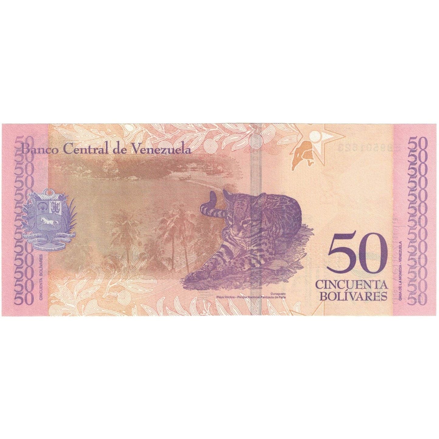 bankovka, 
  
  Venezuela, 
  
  50 Bolivarov