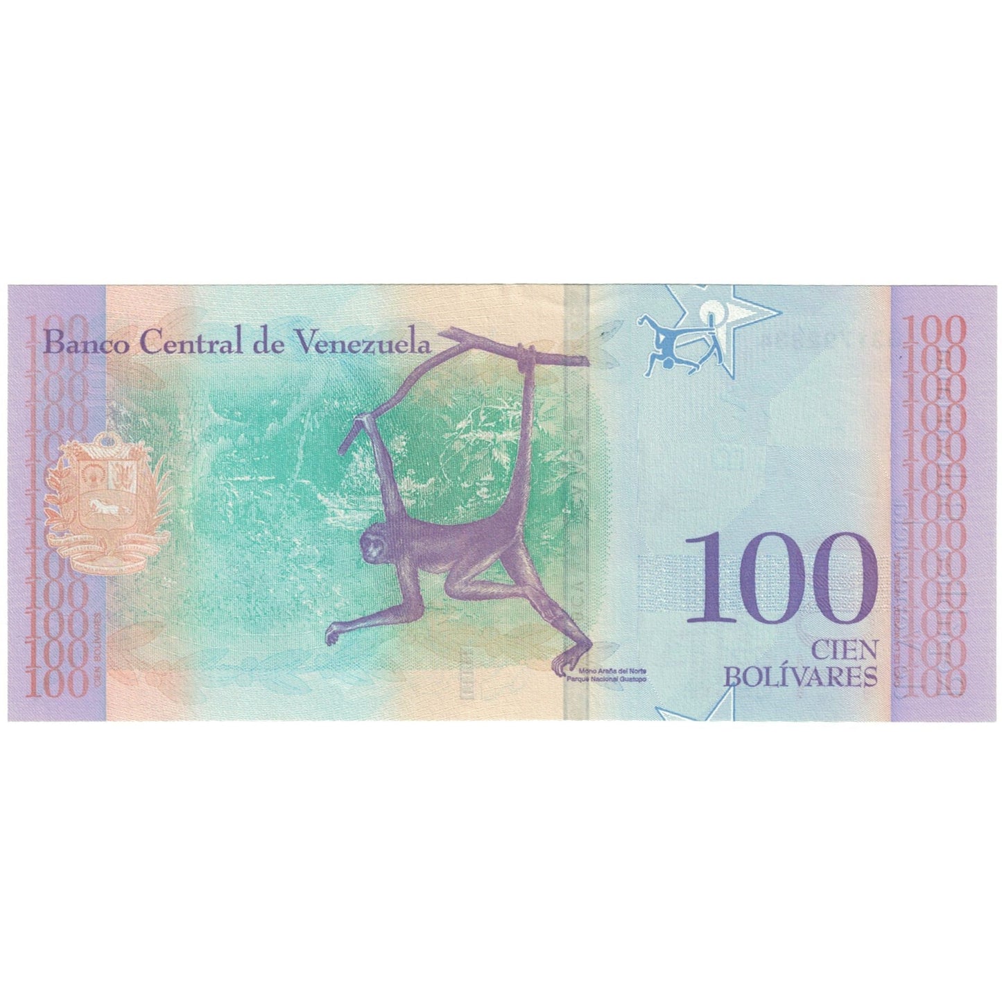 bankovka, 
  
  Venezuela, 
  
  100 Bolivarov