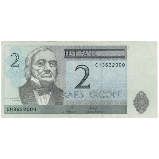 bankovka, 
  
  Estónsko, 
  
  2 Krooni