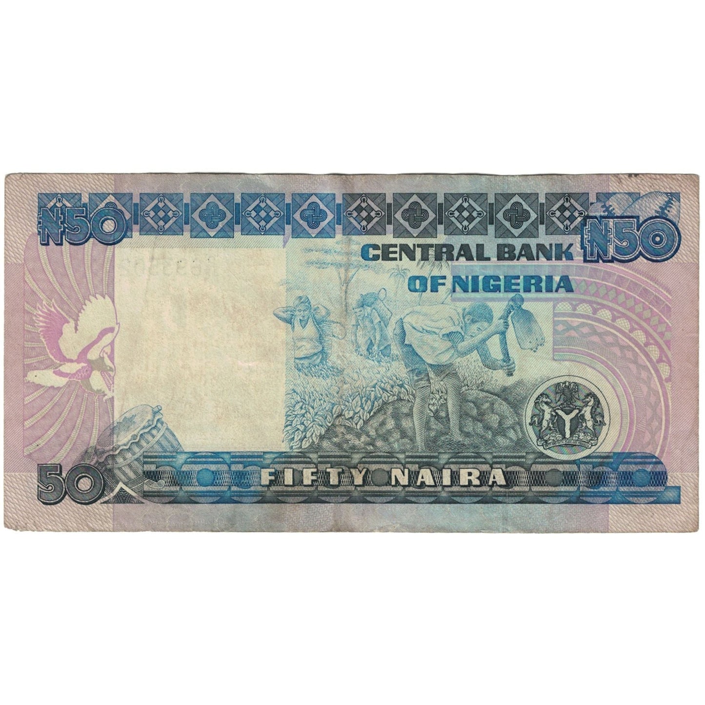 bankovka, 
  
  Nigéria, 
  
  50 Naira