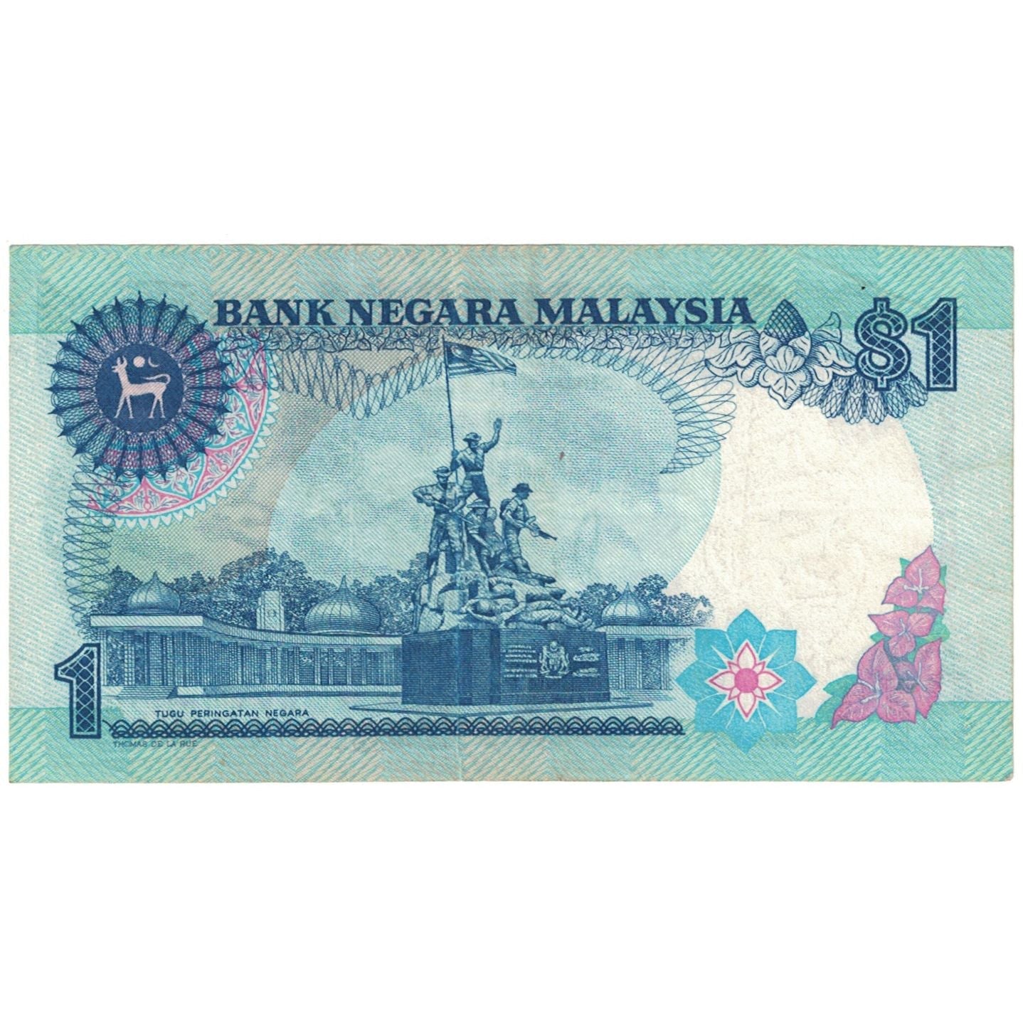 bankovka, 
  
  Malajzia, 
  
  1 ringgit