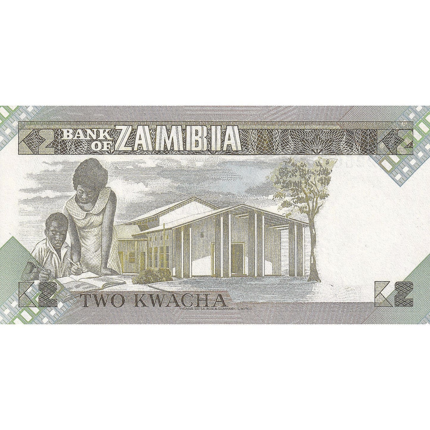 Zambia, 
  
  2 kwacha, 
  
  UNC(65-70)