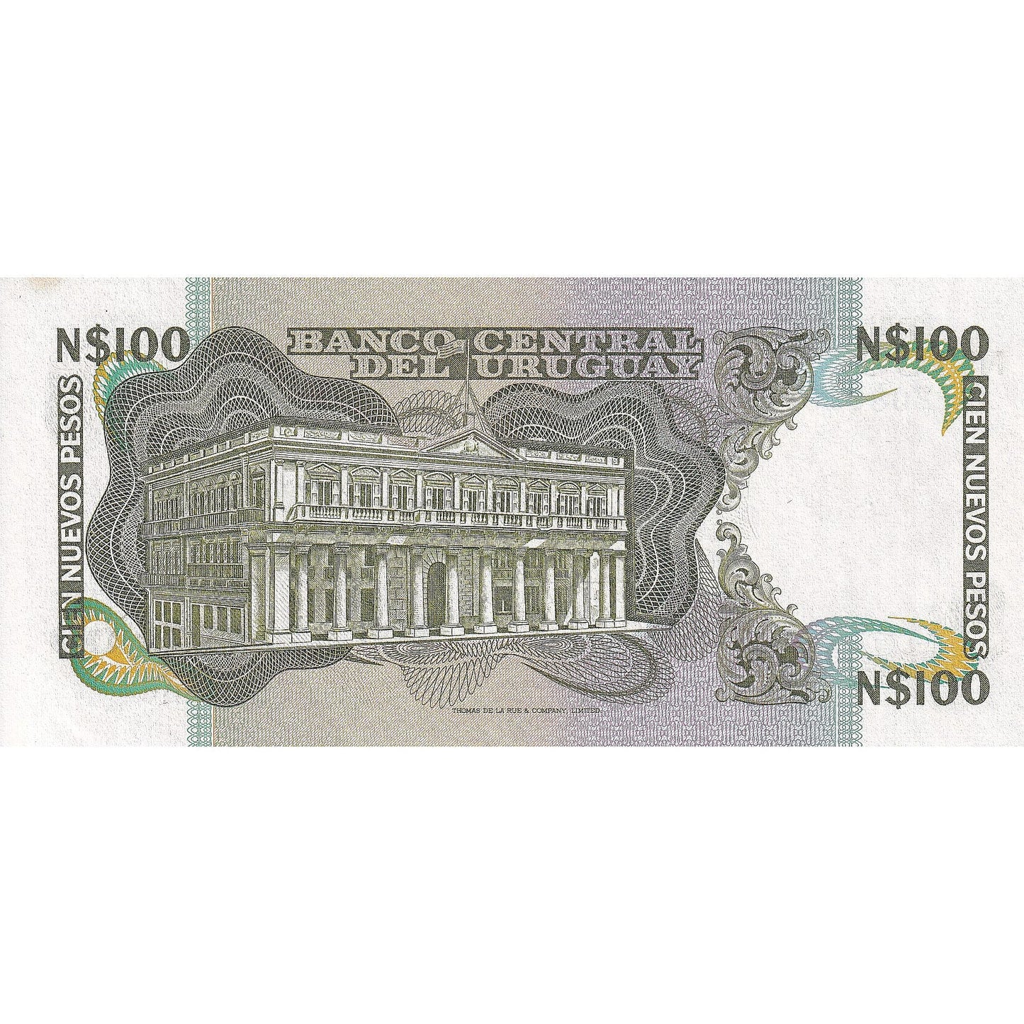 Uruguaj, 
  
  100 nuevos pesos, 
  
  KM: 60a