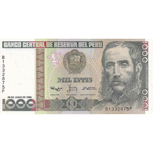 peru, 
  
  1000 Intis, 
  
  1988-06-28