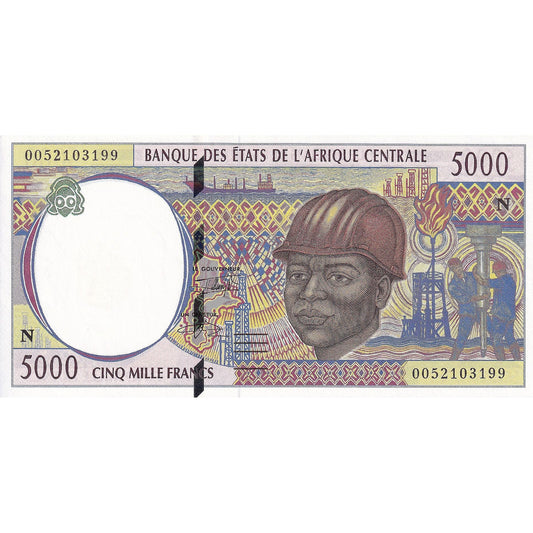 štáty strednej Afriky, 
  
  5000 frankov, 
  
  KM: 609 °C