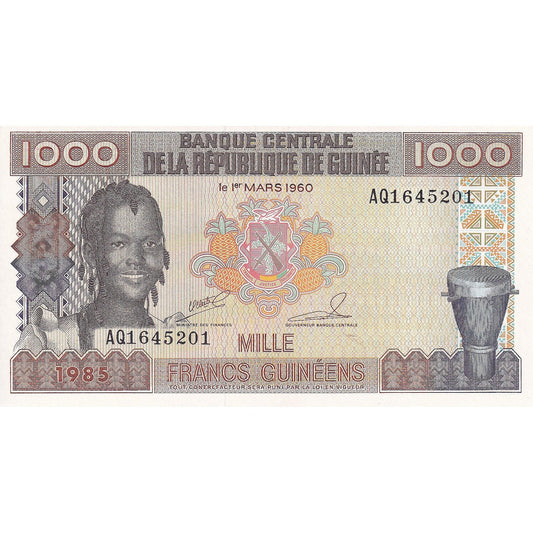 Guinea, 
  
  1000 frankov, 
  
  1960