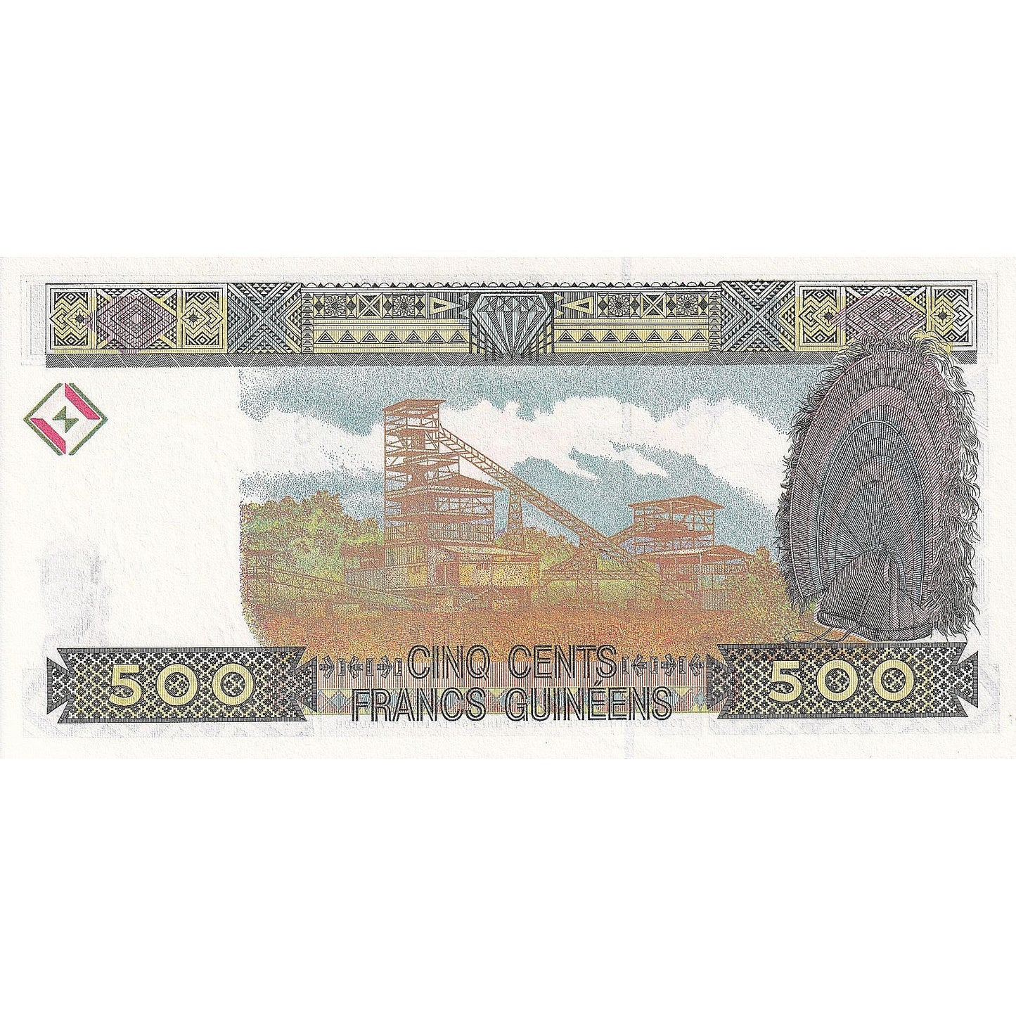 Guinea, 
  
  500 frankov, 
  
  1998