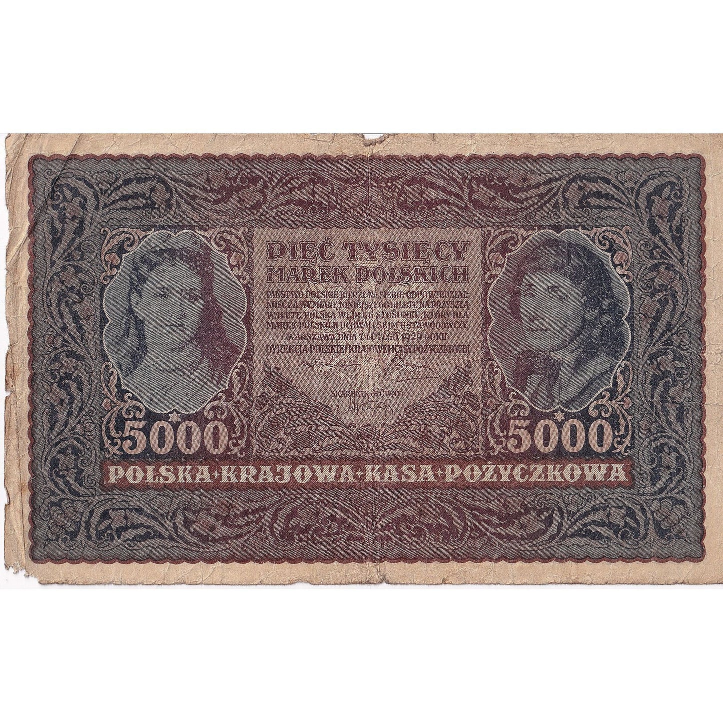 Poľsko, 
  
  5000 Marek, 
  
  1920