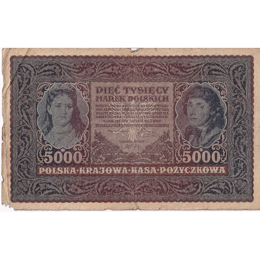 Poľsko, 
  
  5000 Marek, 
  
  1920