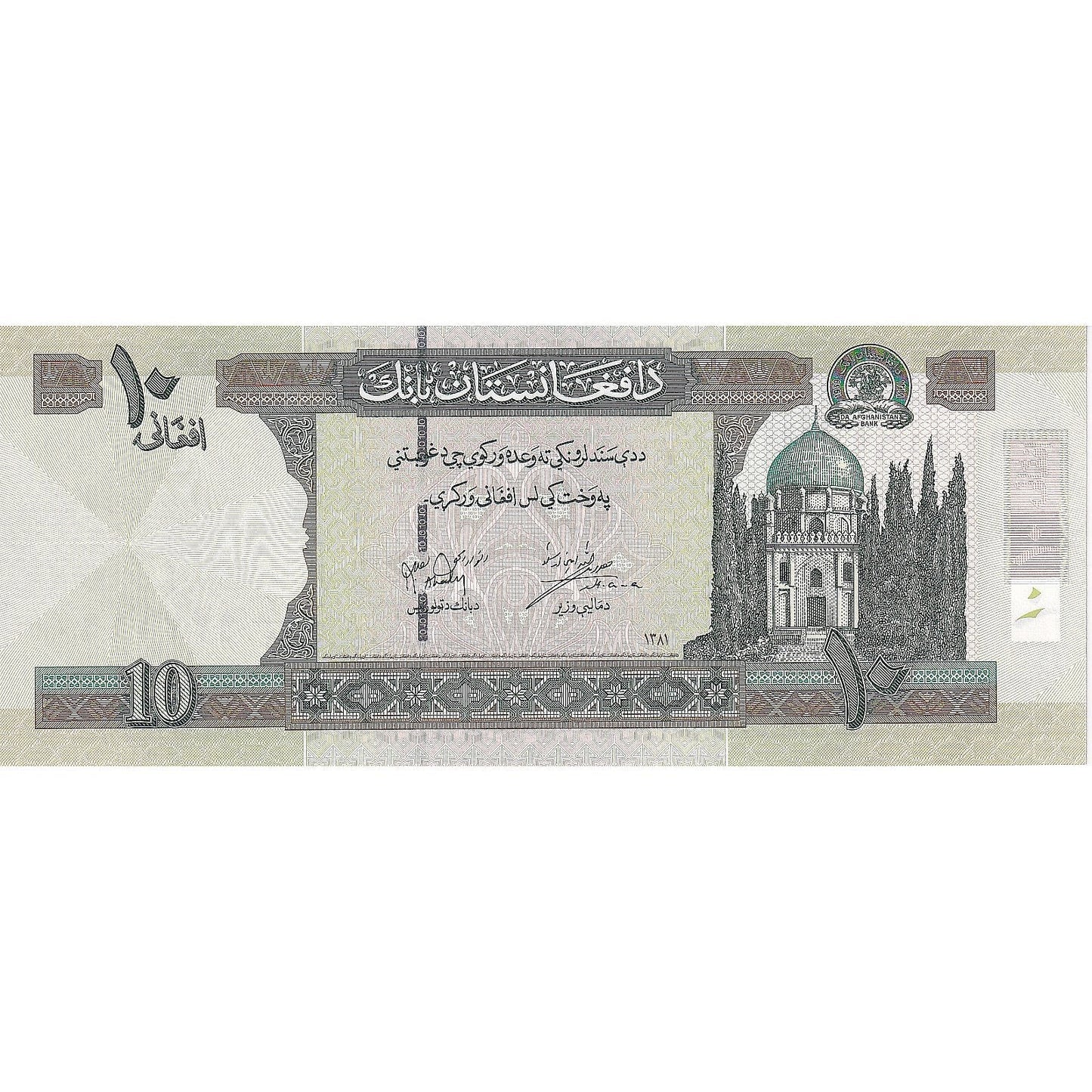 Afganistan, 
  
  10 Afgancov, 
  
  2002