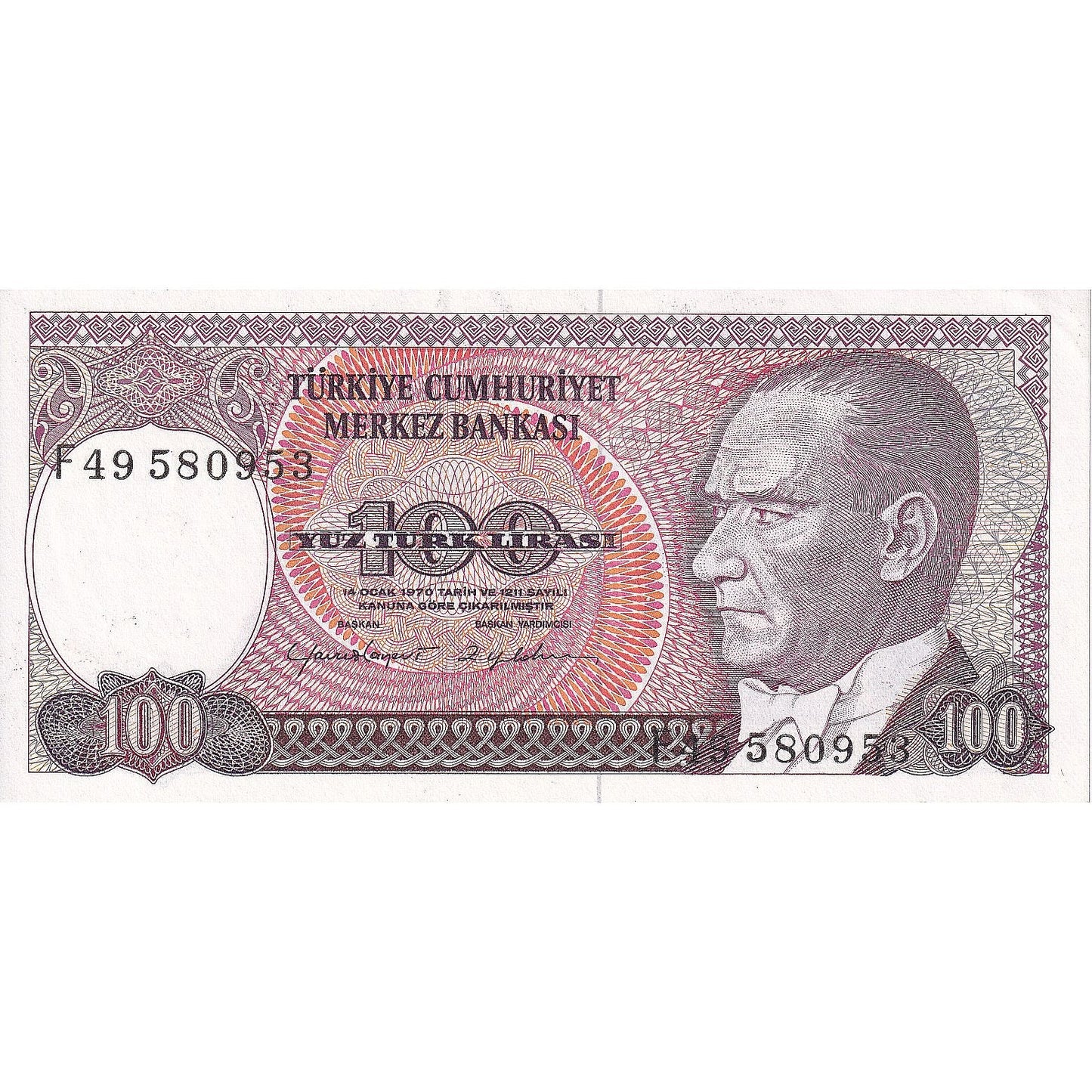 Turecko, 
  
  100 lír, 
  
  1984