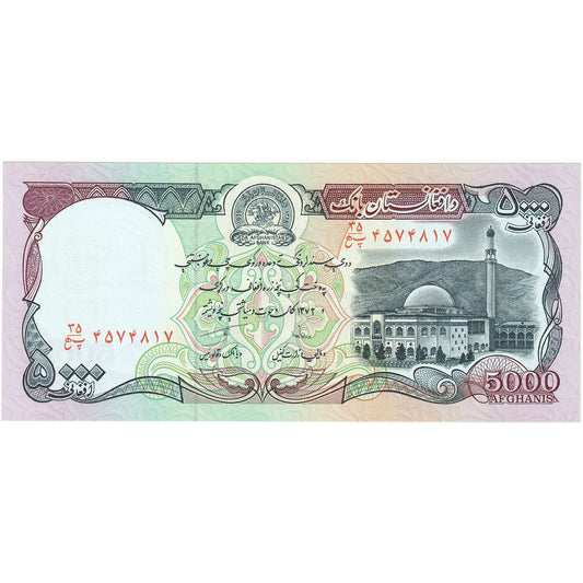 Afganistan, 
  
  5000 Afgancov, 
  
  SH1372 (1993)