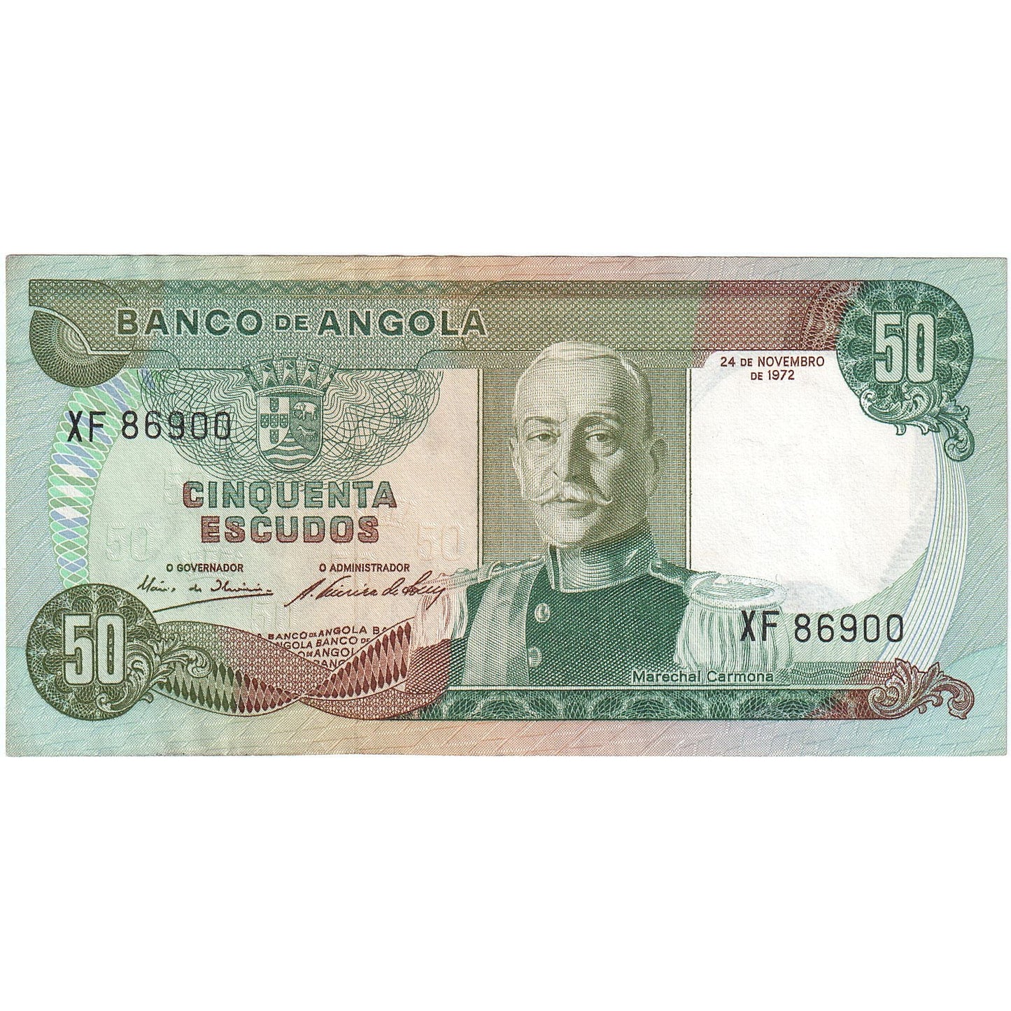 Angola, 
  
  50 Escudos, 
  
  1972-11-24