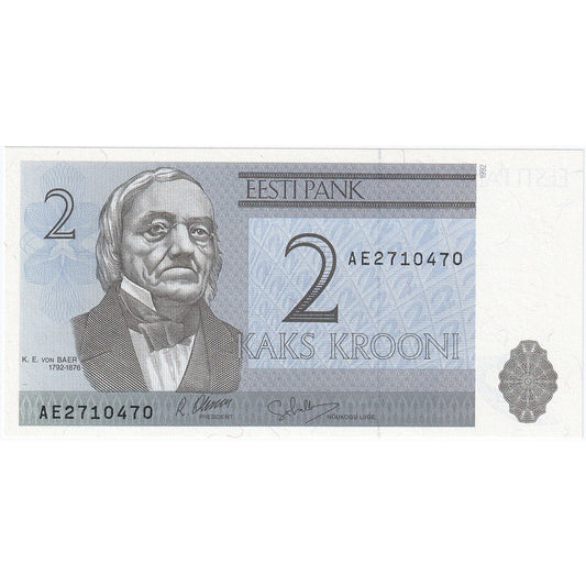 Estónsko, 
  
  2 koruny, 
  
  1992