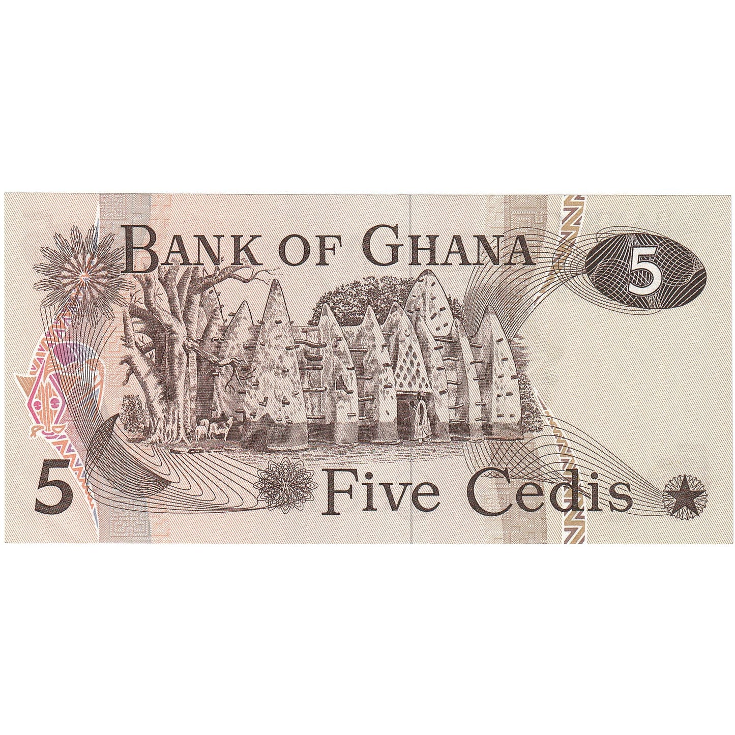 Ghana, 
  
  5 Cedis, 
  
  1977