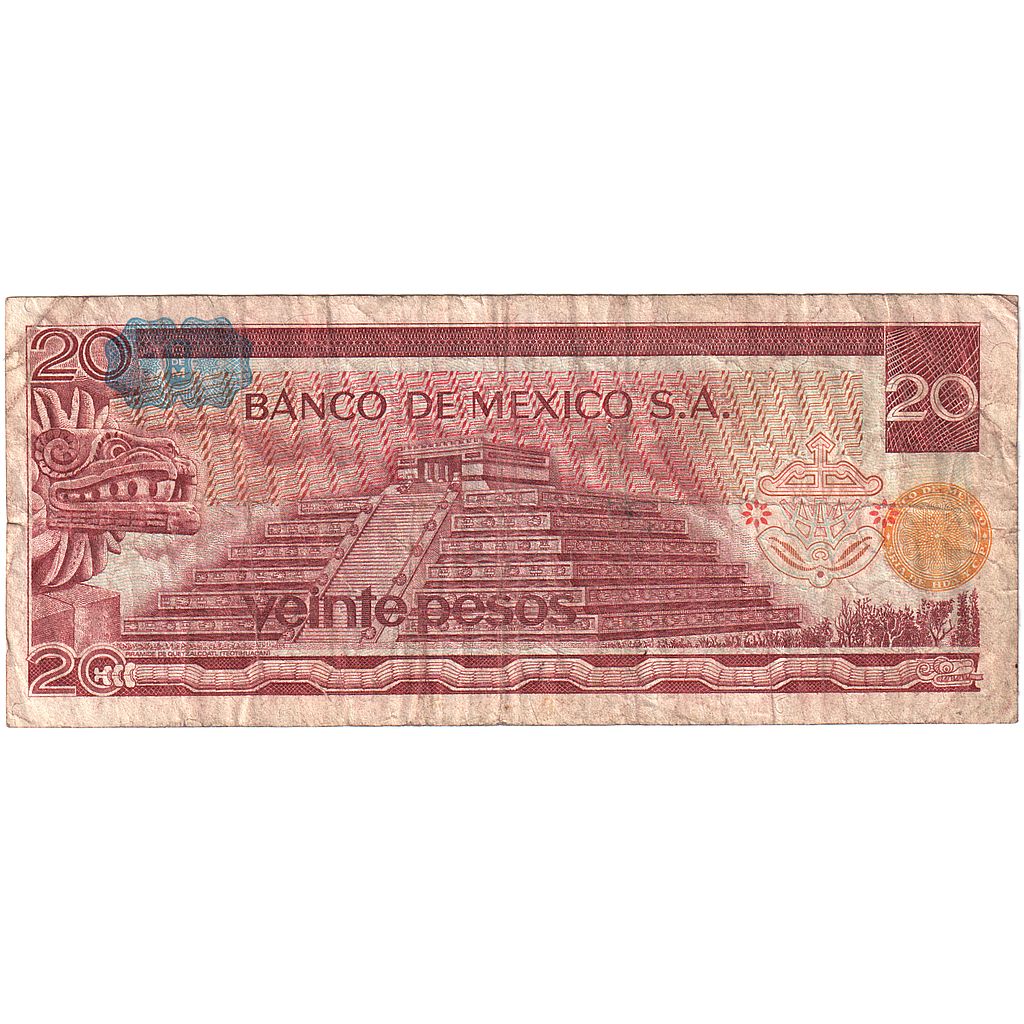 Mexiko, 
  
  20 pesos, 
  
  1976-07-08