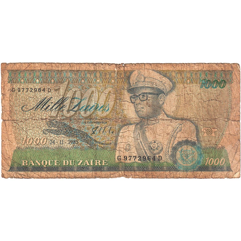 Zair, 
  
  1000 Zaires, 
  
  1985