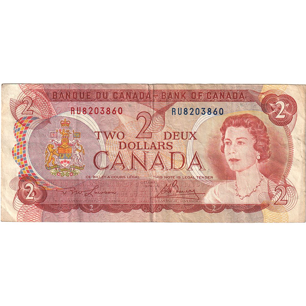 Kanada, 
  
  2 doláre, 
  
  1974