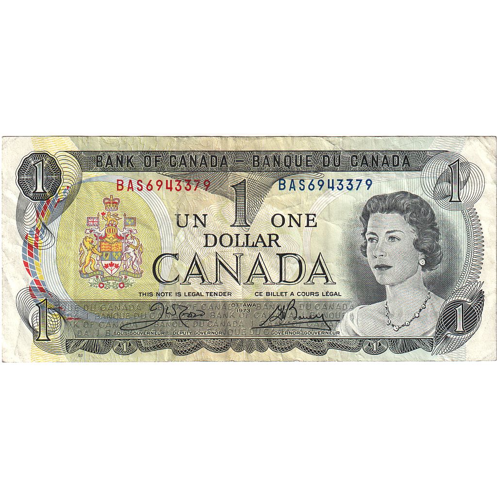 Kanada, 
  
  1 dolár, 
  
  1973