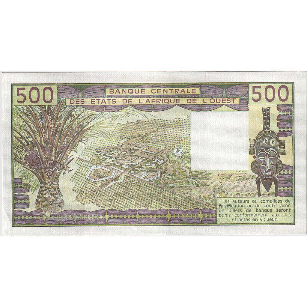 štáty západnej Afriky, 
  
  500 frankov, 
  
  1986