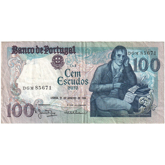 Portugalsko, 
  
  100 Escudos, 
  
  1984