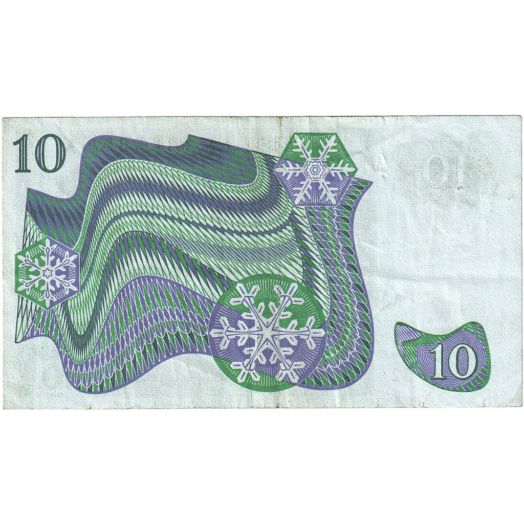 Švédsko, 
  
  10 korún, 
  
  1963-1990