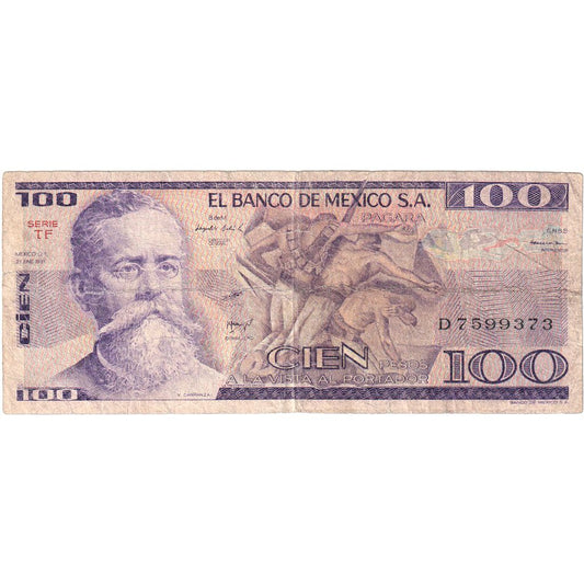 Mexiko, 
  
  100 pesos, 
  
  1981-01-27