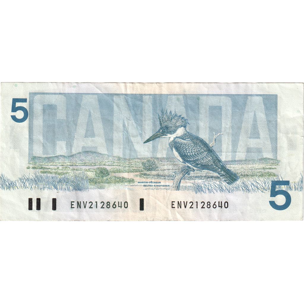 Kanada, 
  
  5 dolárov, 
  
  1986