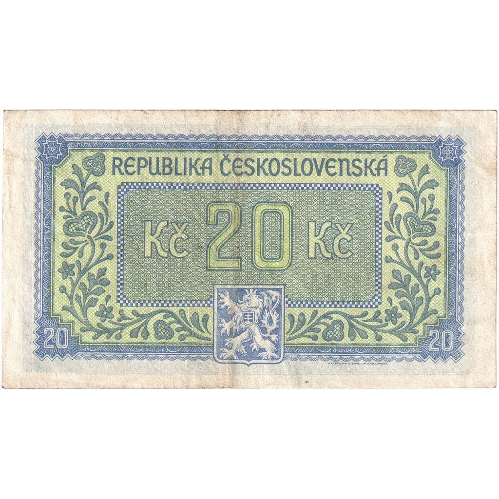 Československo, 
  
  20 korún, 
  
  VF(20-25)