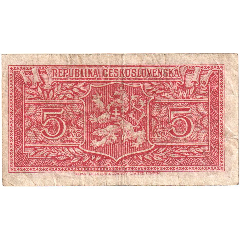 Československo, 
  
  5 korún, 
  
  1949-01-25