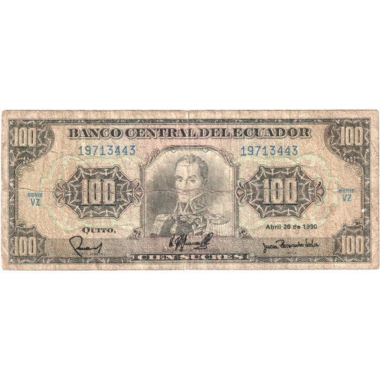 Ekvádor, 
  
  100 Sucres, 
  
  1990-04-20