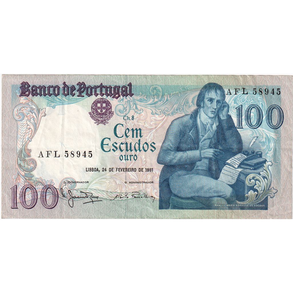 Portugalsko, 
  
  100 Escudos, 
  
  1981-02-24