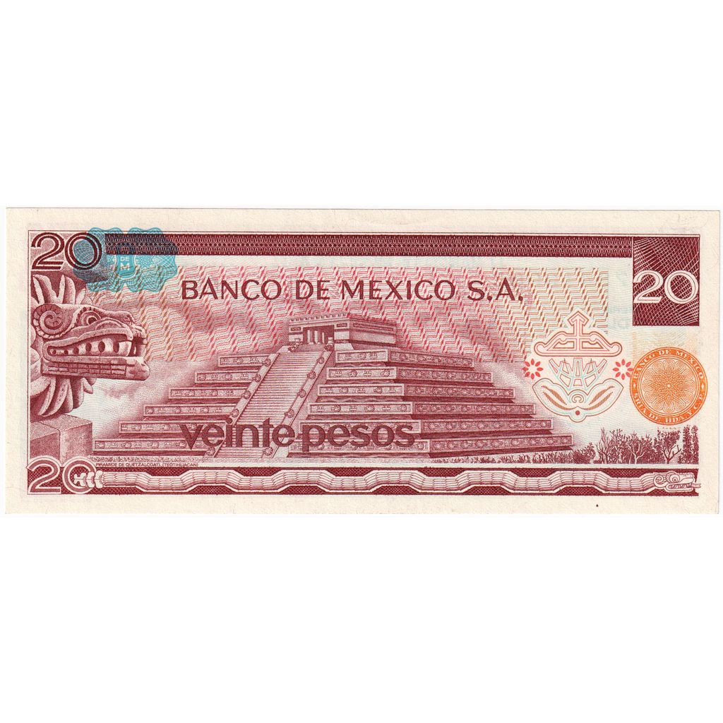 Mexiko, 
  
  20 pesos, 
  
  1977-07-08