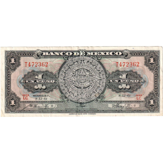 Mexiko, 
  
  1 peso, 
  
  1969-08-27