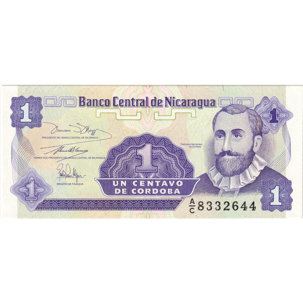 Nikaragua, 
  
  1 Centavo, 
  
  UNC(65-70)